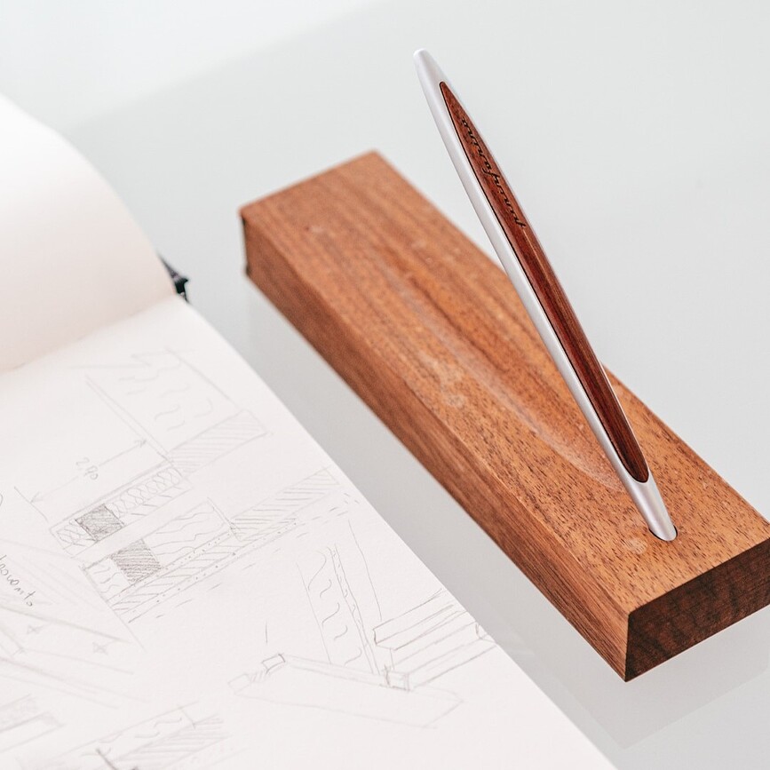 Lápiz Eterno de madera Pininfarina Cambiano, dorado