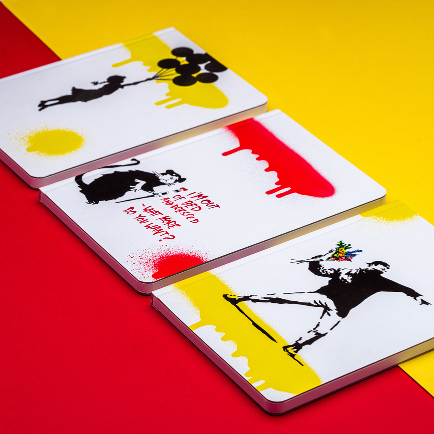 Pininfarina Banksy Flower Carnet en papier de pierre imperméable, A5, 128 pages