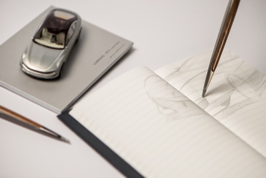 Pininfarina Cambiano Wood Stylo sans encre, doré