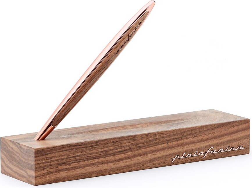 Pininfarina Cambiano Wood Večno pisalo, rožnato zlato