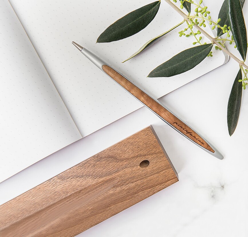 Pininfarina Cambiano Wood Večno pisalo, zlato