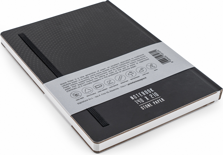 Pininfarina Hard Notes, vodoodporen notesnik, iz kamnitega papirja, gladek, A5, 128 strani, moder