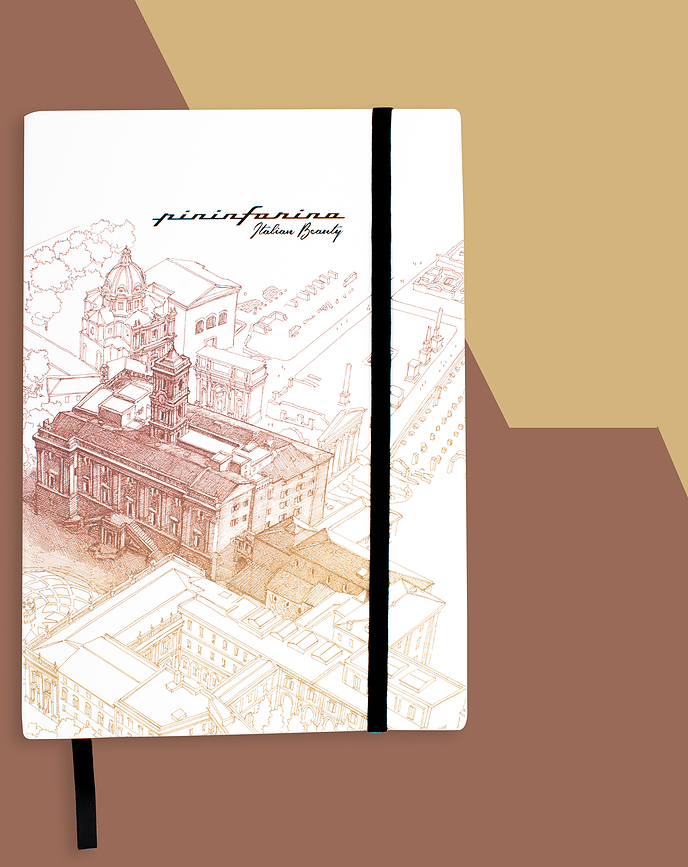 Pininfarina Italian Beauty Milano Carnet en papier de pierre, imperméable, Format A5, 128 pages