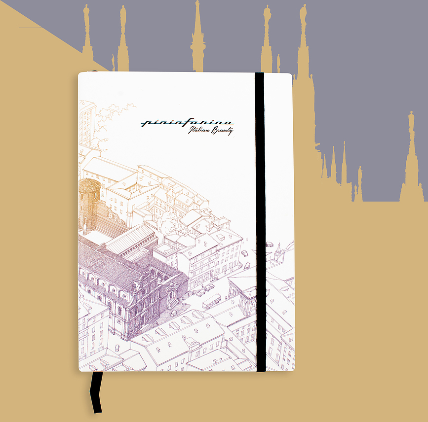 Pininfarina Italian Beauty Milano Carnet en papier de pierre, imperméable, Format A5, 128 pages