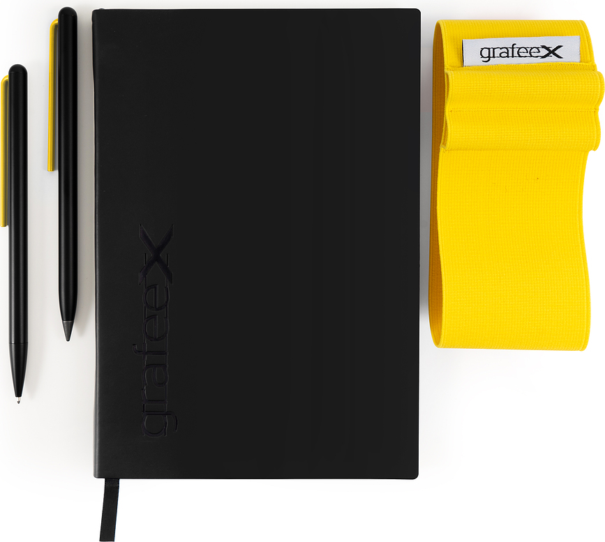 Pininfarina Pisarniški set, 4-delni, rumen