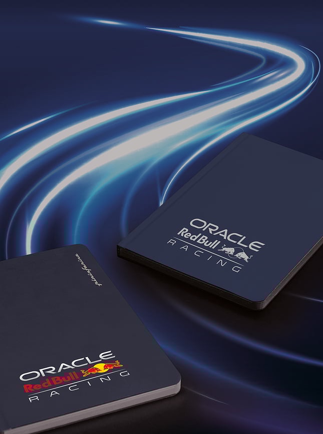 Pininfarina Redbull Full Notes z kamnitega papirja, vodoodporen, črtast, A5, 128 strani