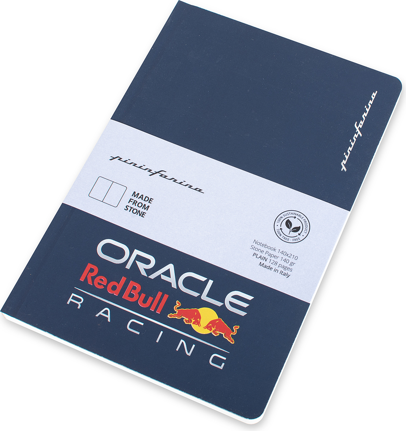 Pininfarina Redbull Σημειωματάριο αδιάβροχο, από πέτρινο χαρτί, A5, ριγέ, 128 σελίδες