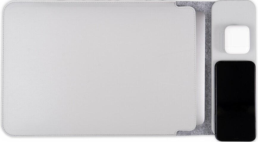 Pininfarina Stojalo za prenosnik s polnilcem, sivo