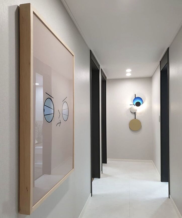 Aplique de pared Planet, rosa