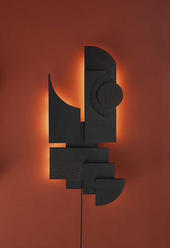 Aplique de pared Totem Deco, negro