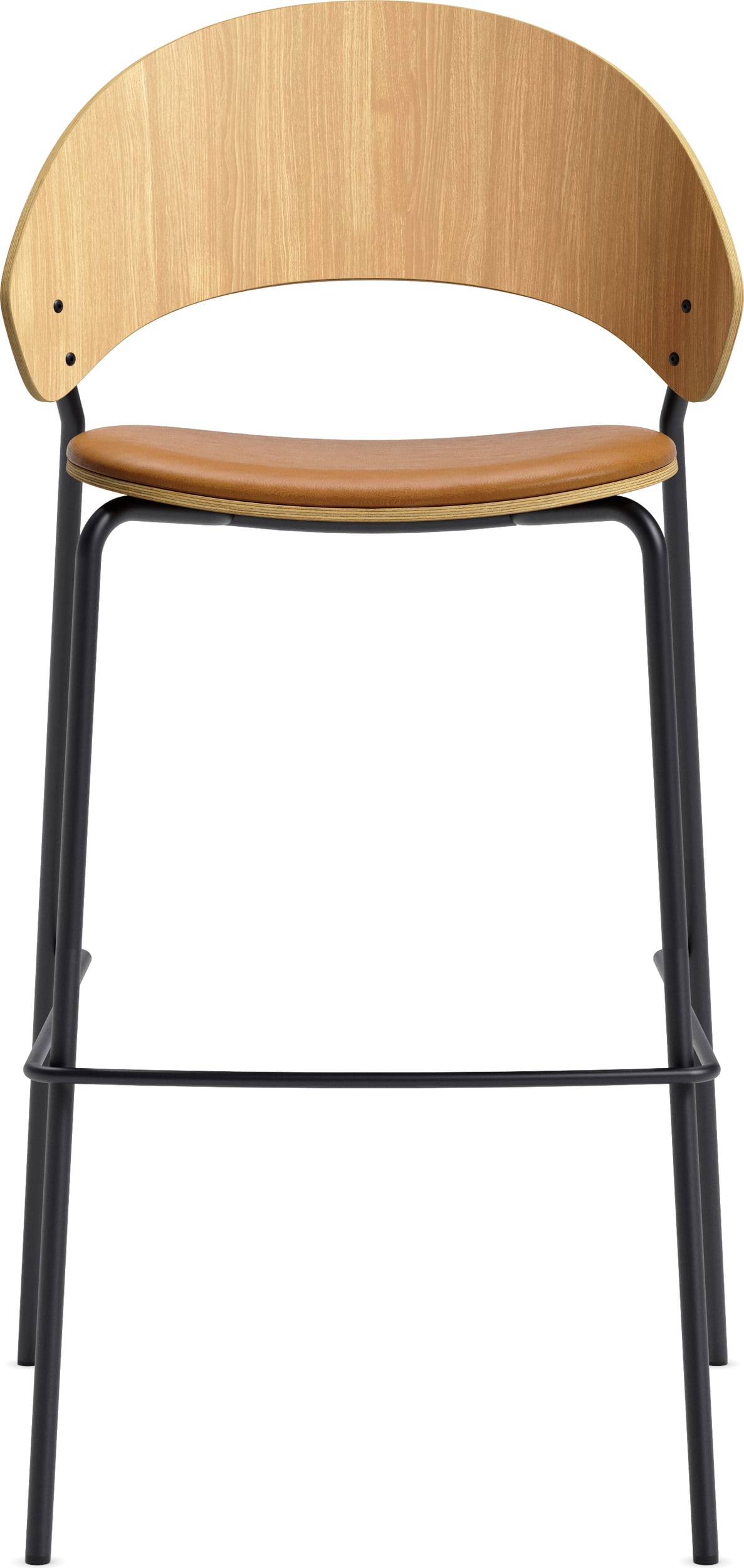 Dosina Barhocker 65 cm, helle Eiche, gepolsterter Sitz