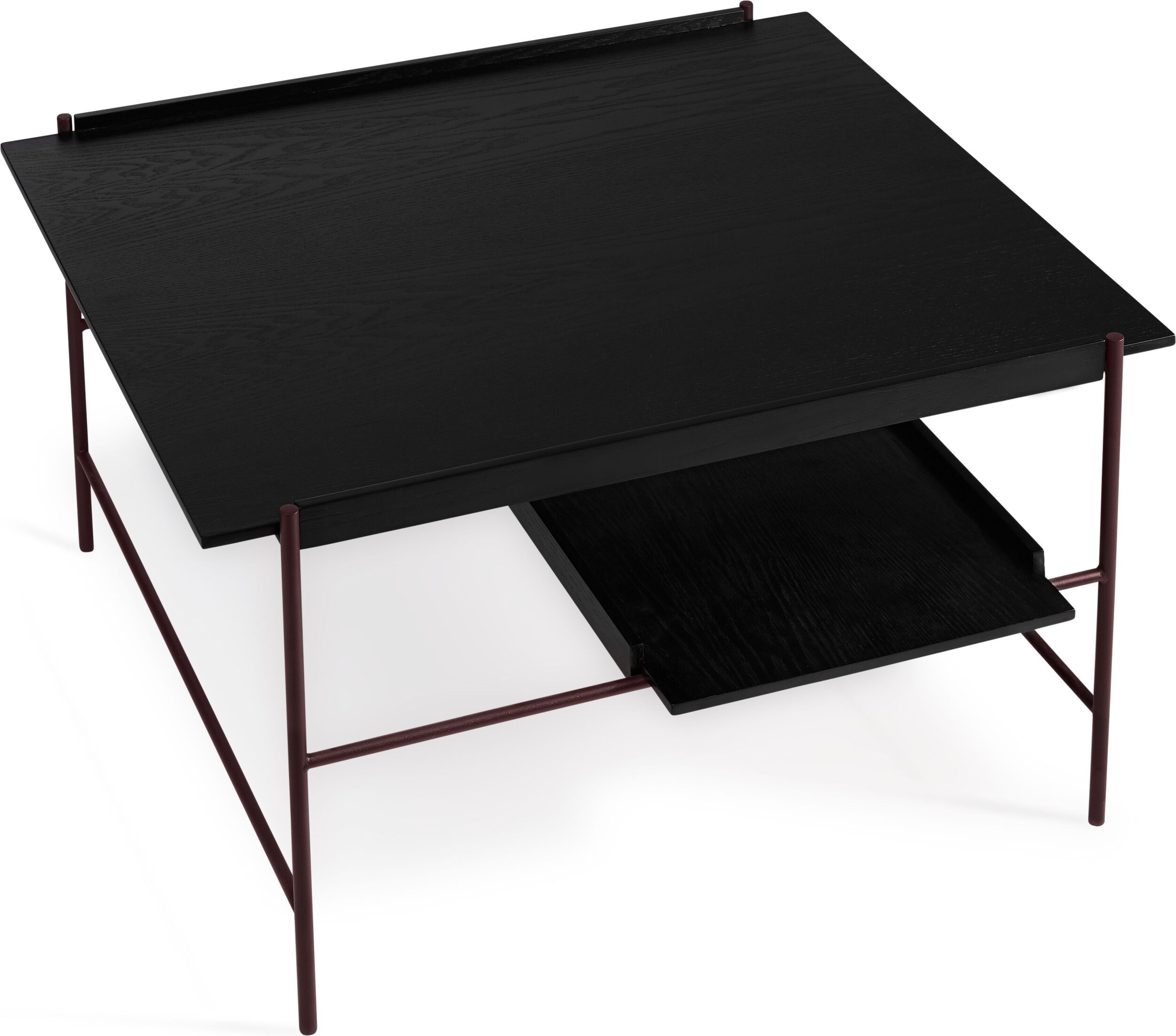 Kanso Couchtisch mit lila Rahmen
