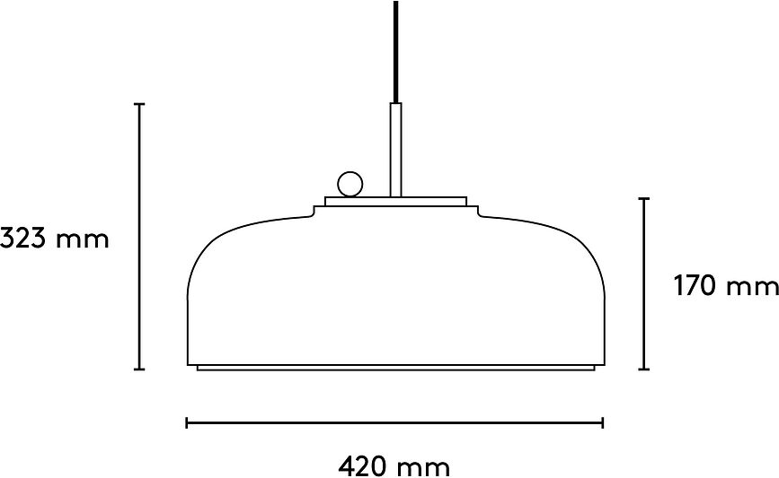 Lámpara Colgante Podgy, gris