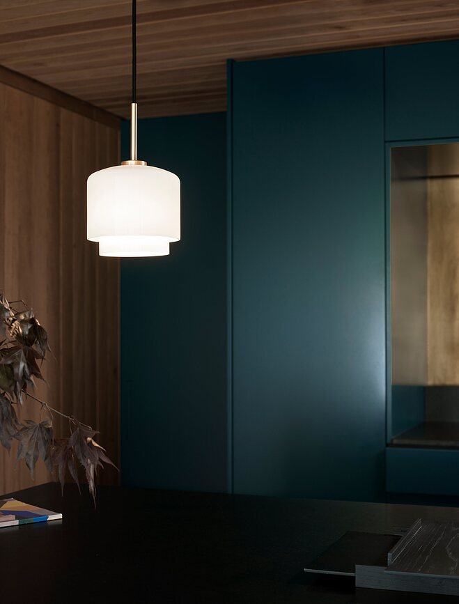 Megumi Φωτιστικό κρεμαστό, 28 cm, ορειχάλκινο