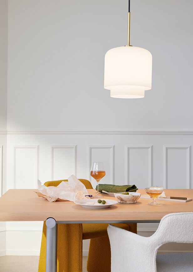 Megumi Φωτιστικό κρεμαστό, 28 cm, ορειχάλκινο