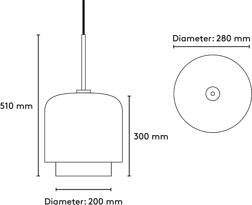 Megumi Lampa viseća 28 cm mjedena