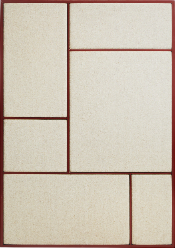 Nouveau Pin Πάνελ Τοίχου ταπετσαρισμένο, L, κόκκινο