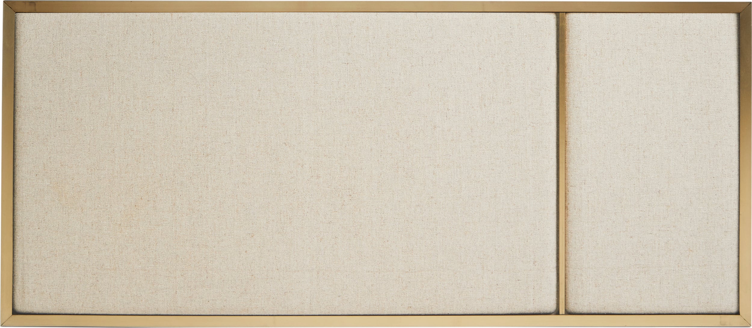 Nouveau Pin S Korktafel mit Messingrahmen, beige