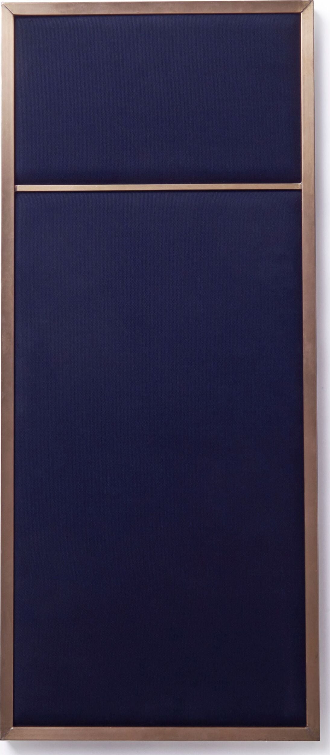 Nouveau Pin S Korktafel mit Messingrahmen, blau