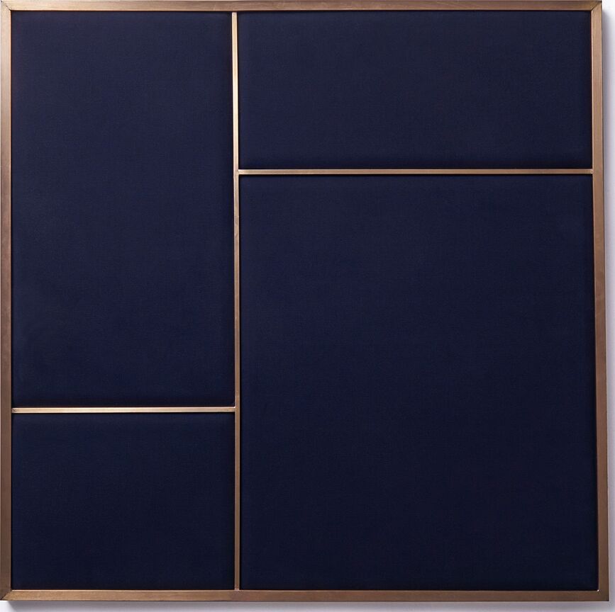 Panel de Pared tapizado Nouveau Pin M, con marco de latón