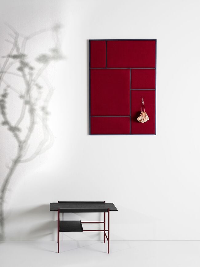 Panel de Pared tapizado Nouveau Pin L, tamaño L, azul y rojo