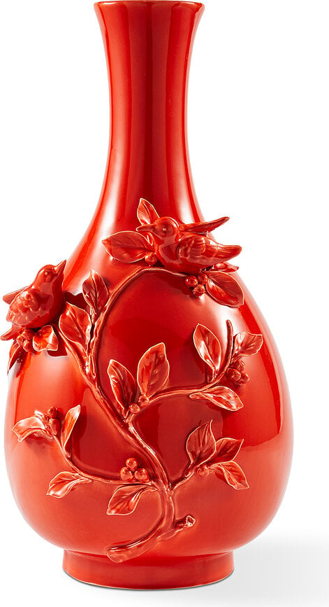 3D Birds Vase, rot