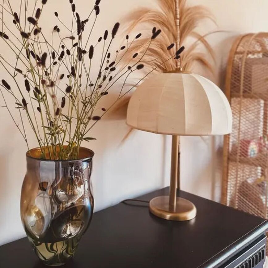 Amber Collision L vase, beige