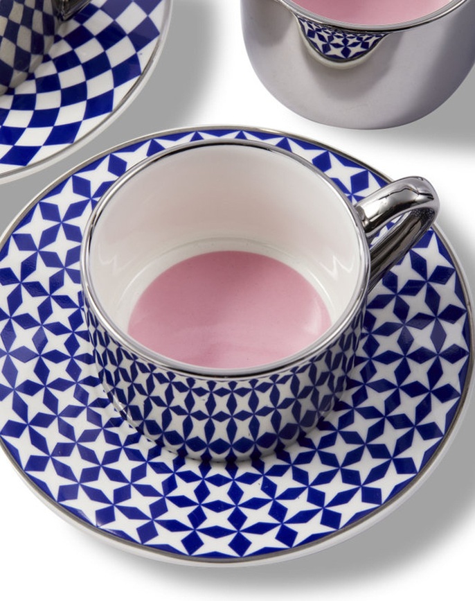 Aunty Espresso Cups with Saucers 90 ml, 4 pcs.