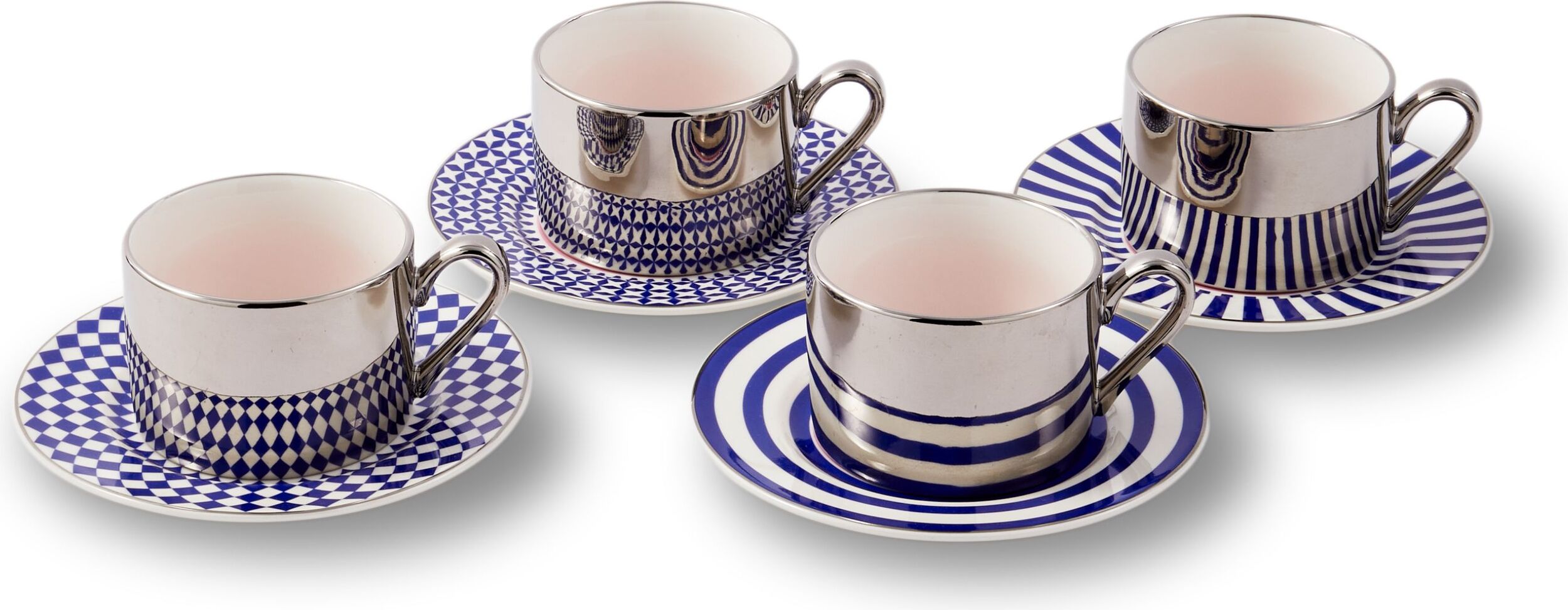 Aunty Kaffeetassen mit Untertassen 200 ml, 4 St.
