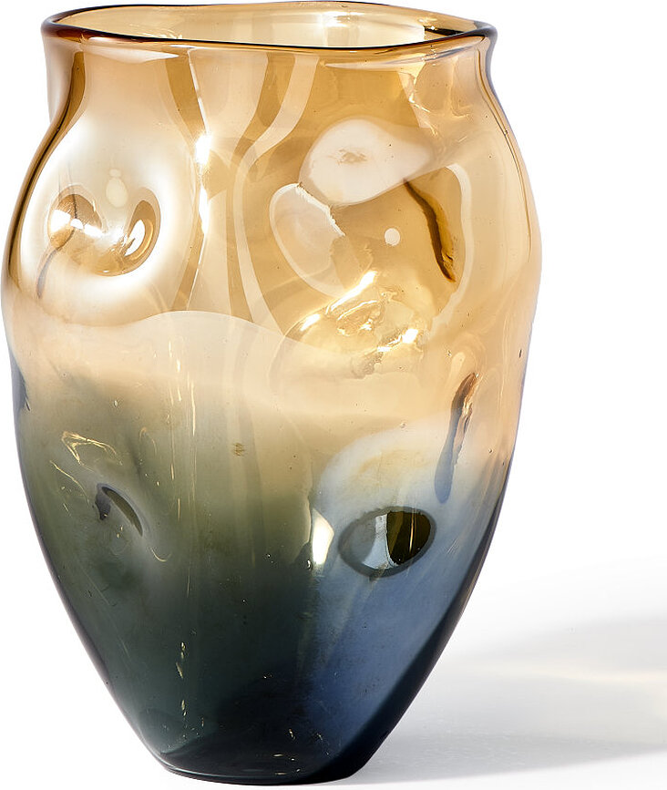 Βάζο Amber Collision L, μπεζ