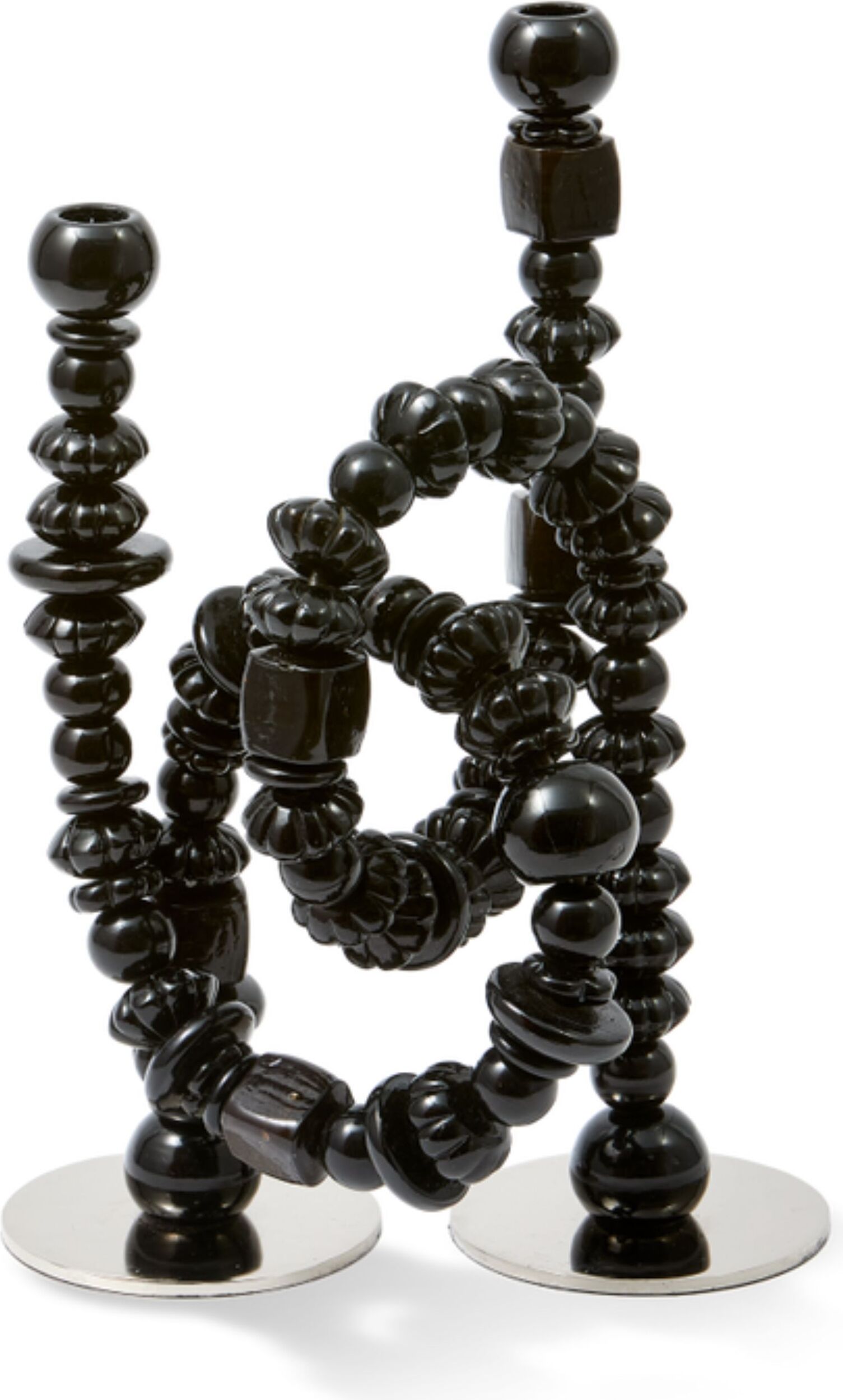 Beads Kerzenhalter für klassische Kerze, schwarz