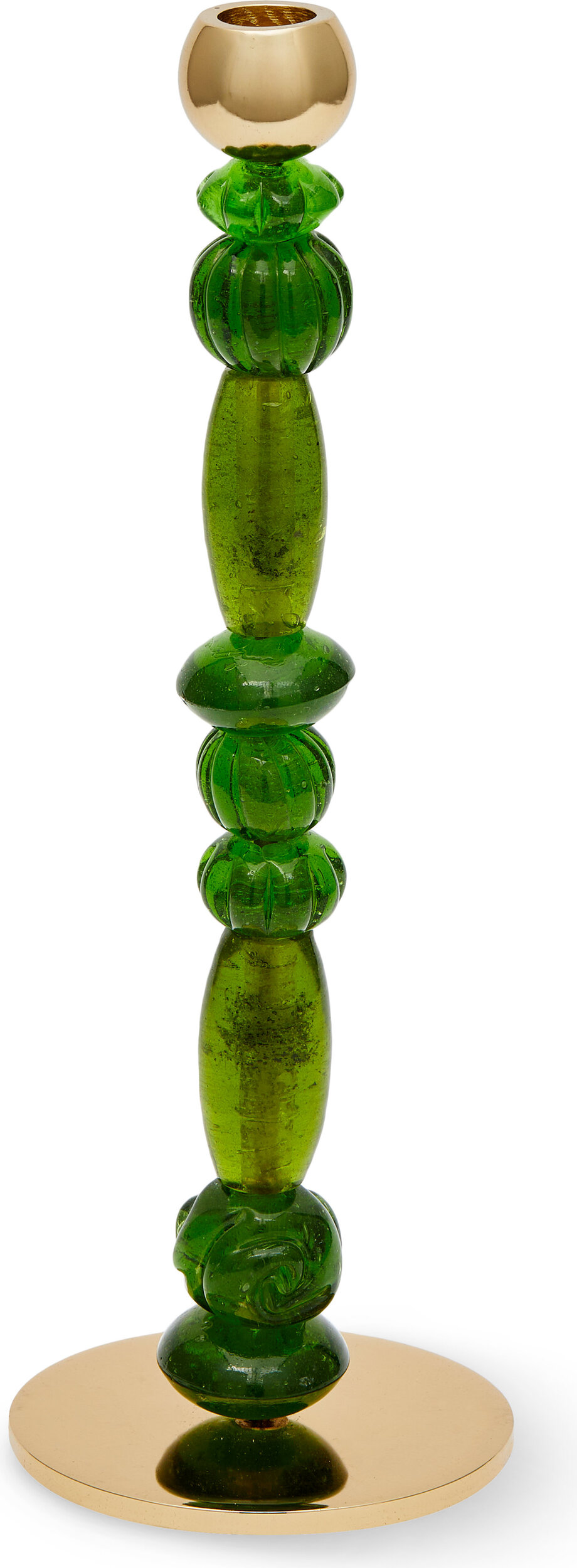 Beads Kerzenständer für klassische Kerze 34 cm, dunkelgrün