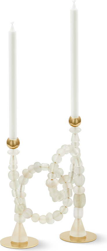 Beads lysestage til klassisk stearinlys, mørkegrøn