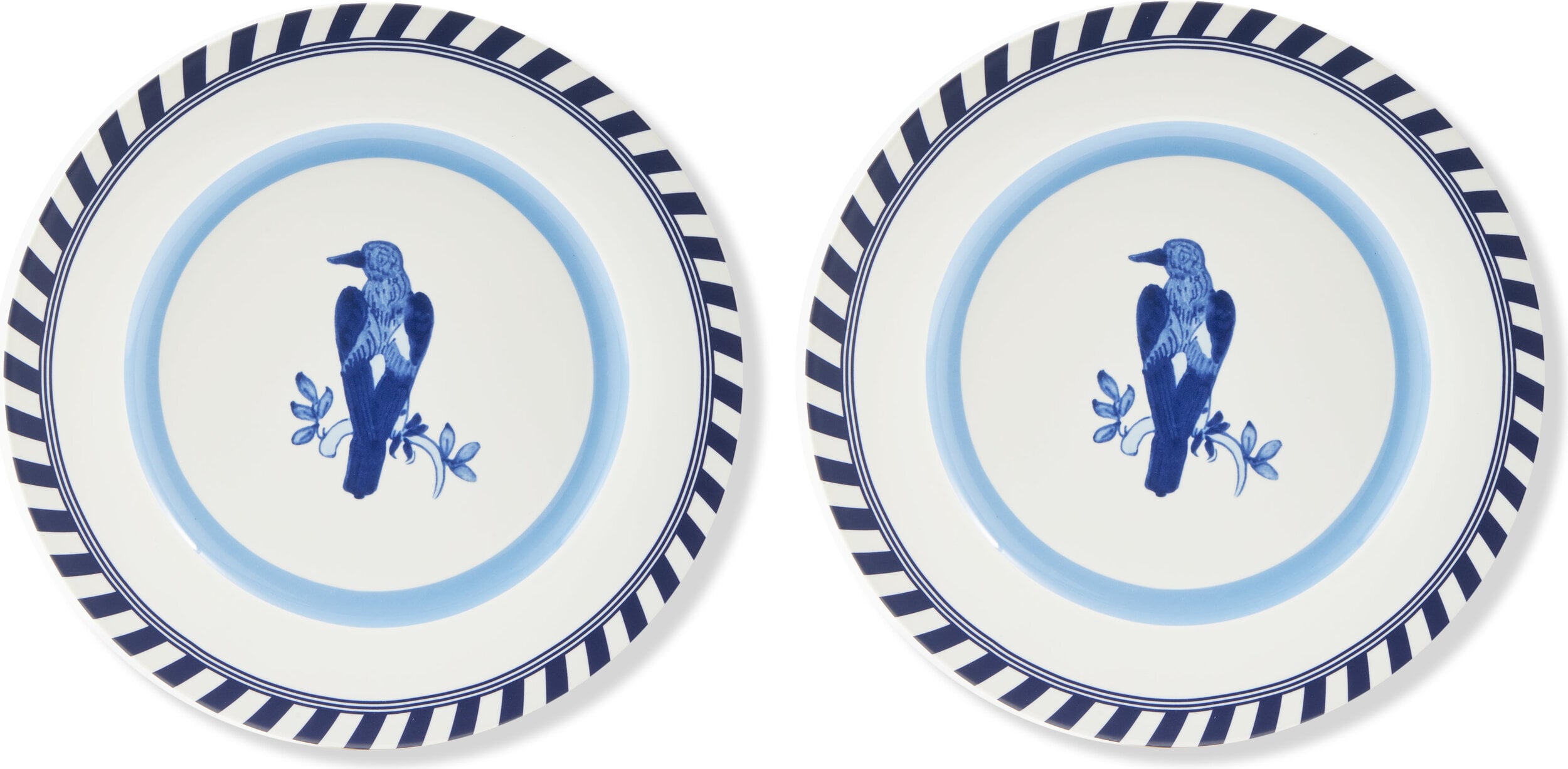 Bird Patterned Speiseteller 27 cm, blau, 2 St.