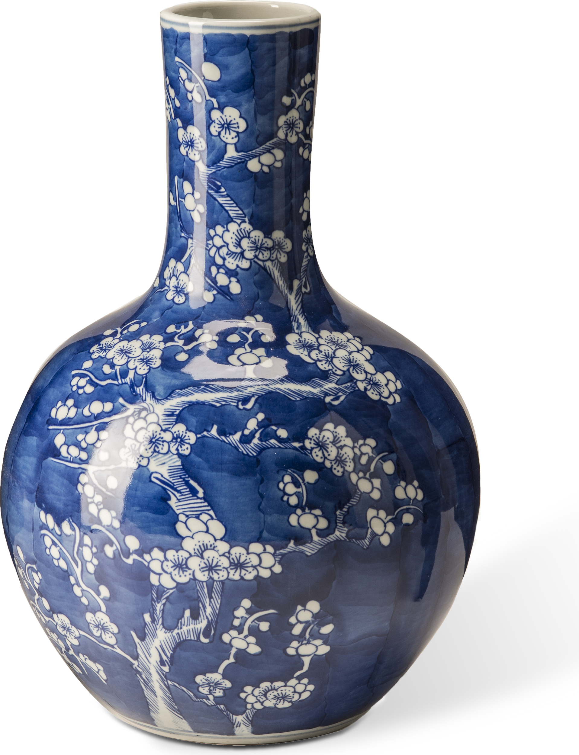 Blossom Vase mit Blumen 36 cm, blau