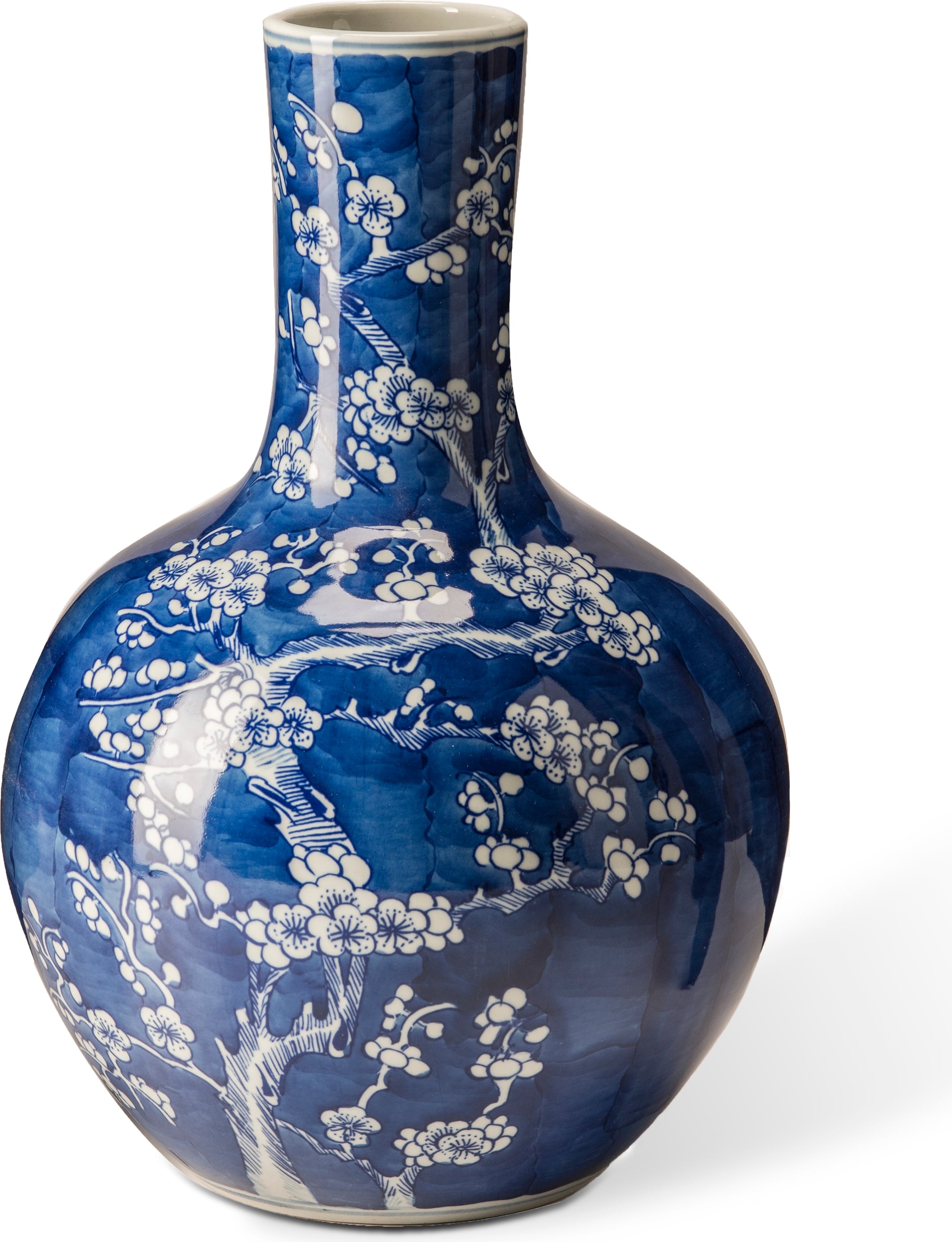Blossom Vase mit Blumen 46 cm, blau