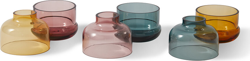 Bougeoirs Formy 9,3 cm, multicolores, lot de 3