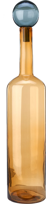 Bubbles and Bottles XXL Glasdekorationen, cognacfarben, 4-teilig