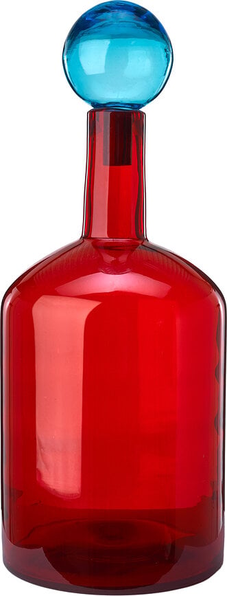 Bubbles and Bottles XXL Glasdekorationen, cognacfarben, 4-teilig