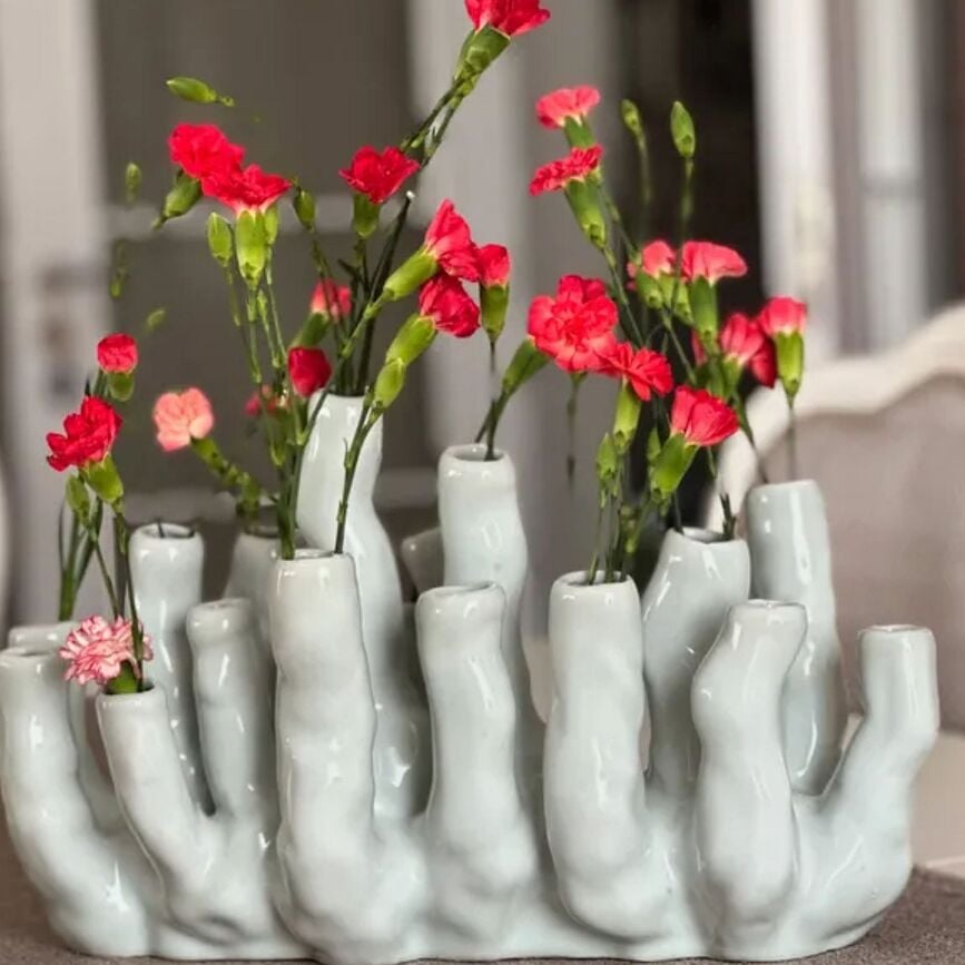 Coral Reef Vase, white