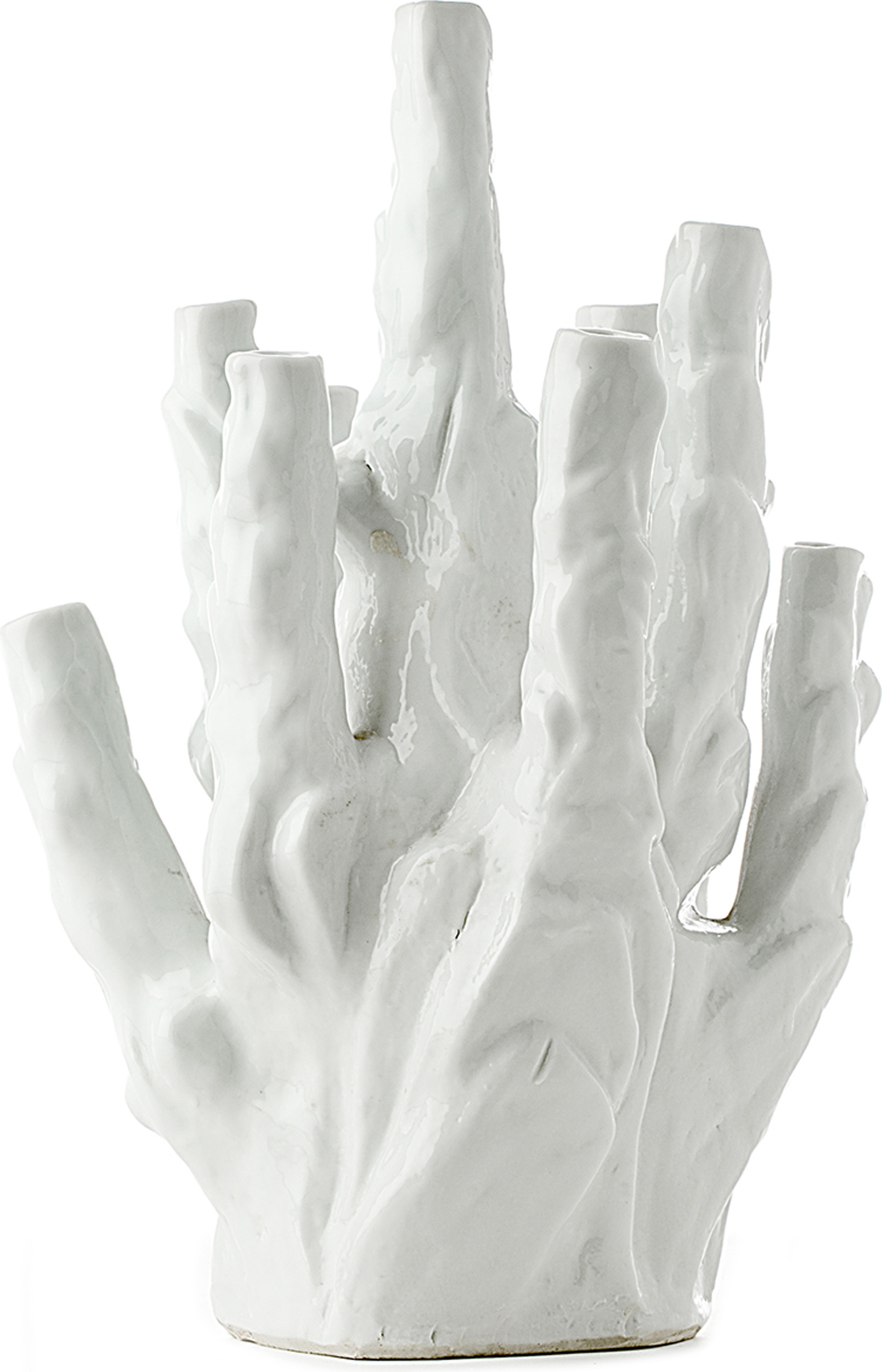 Coral Vase weiß für 10 Blumen