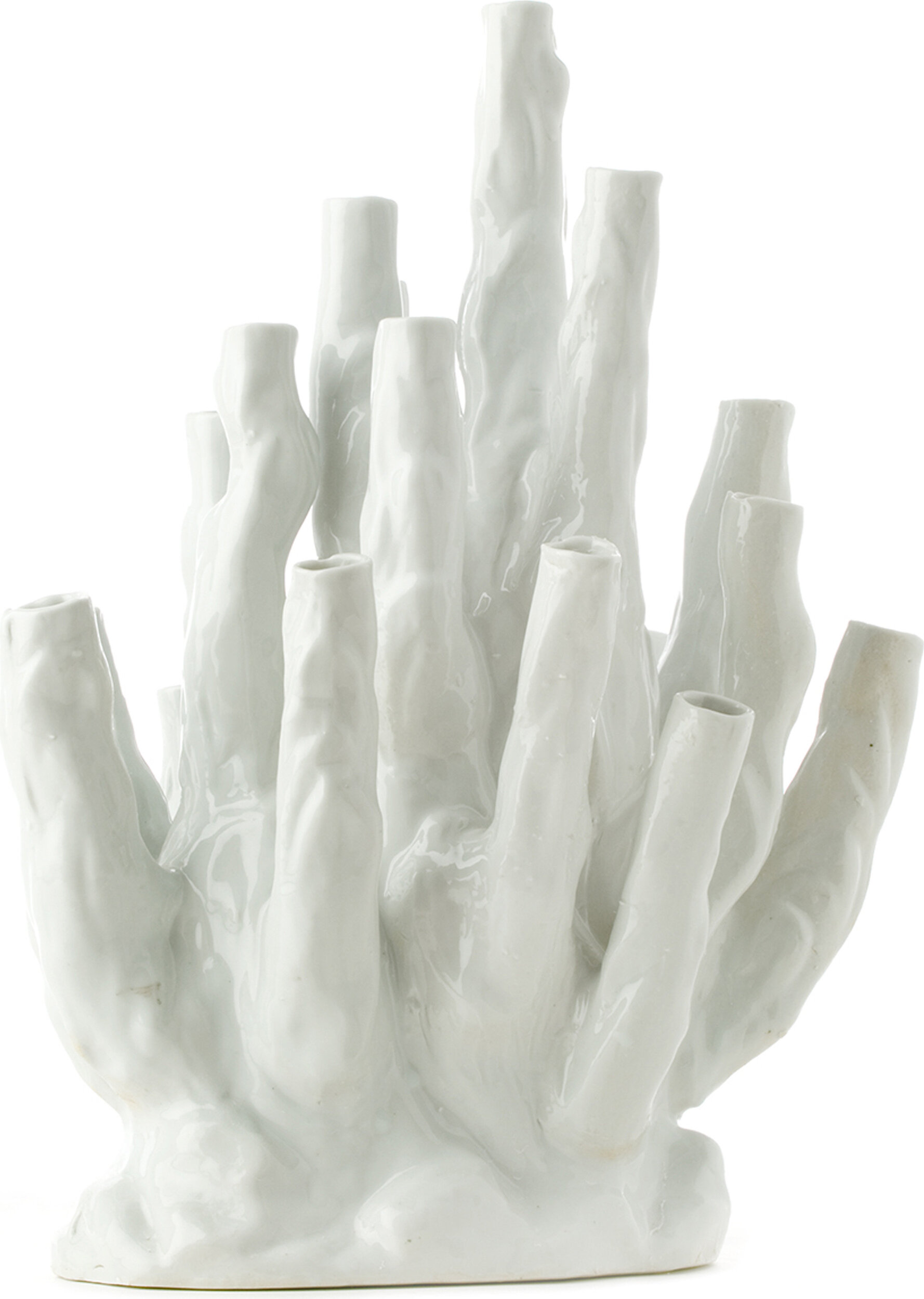 Coral Vase weiß für 20 Blumen