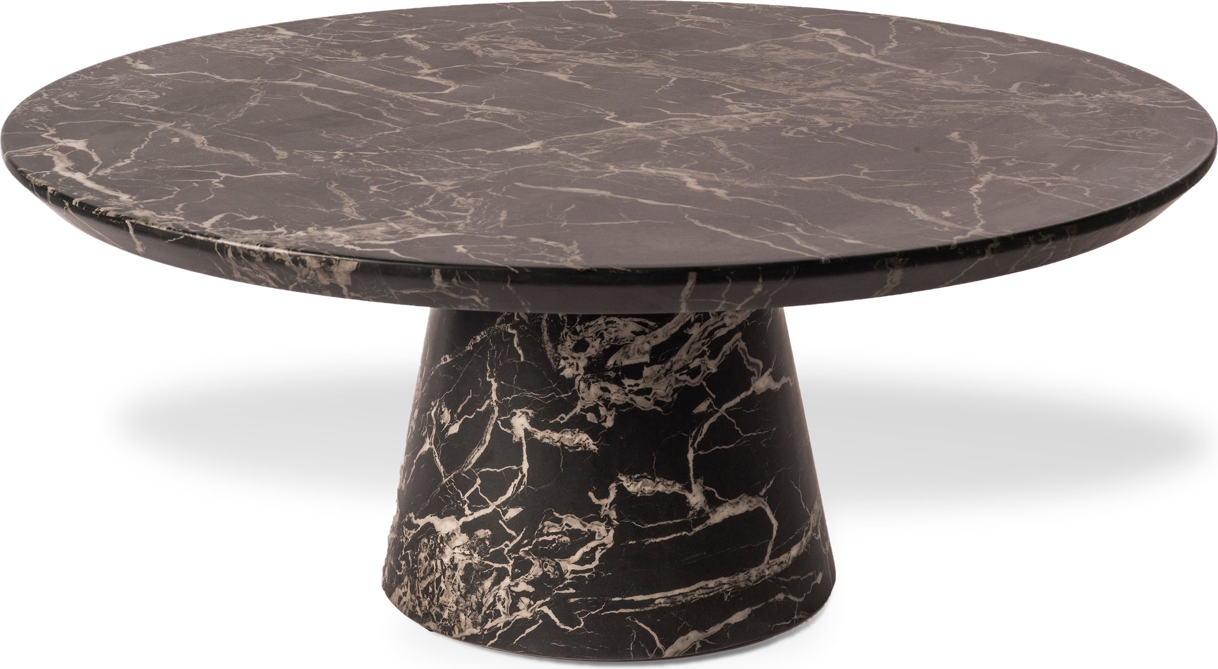 Couchtisch Disc Marble 100 cm, schwarz