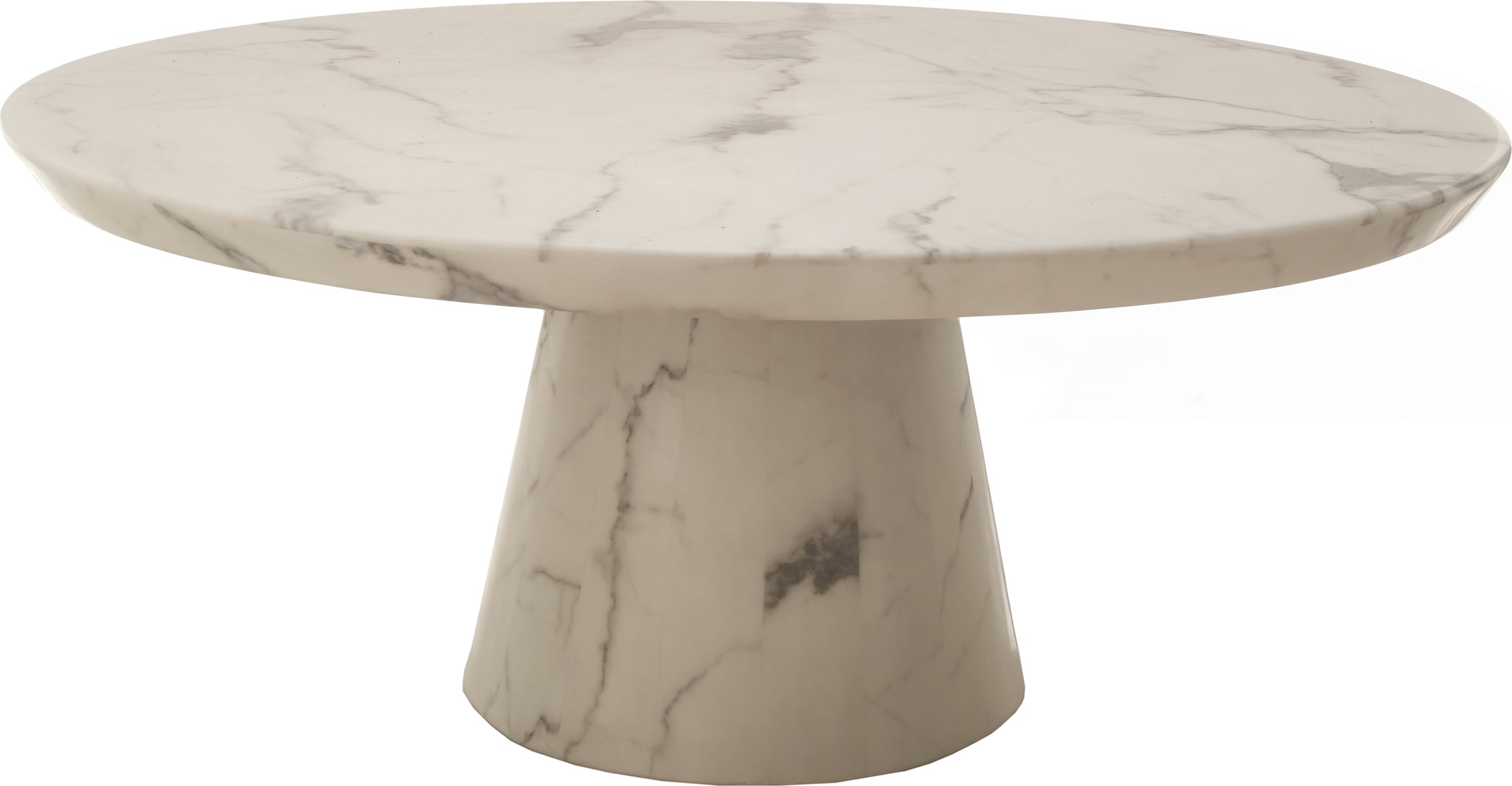 Couchtisch Disc Marble 100 cm, weiß