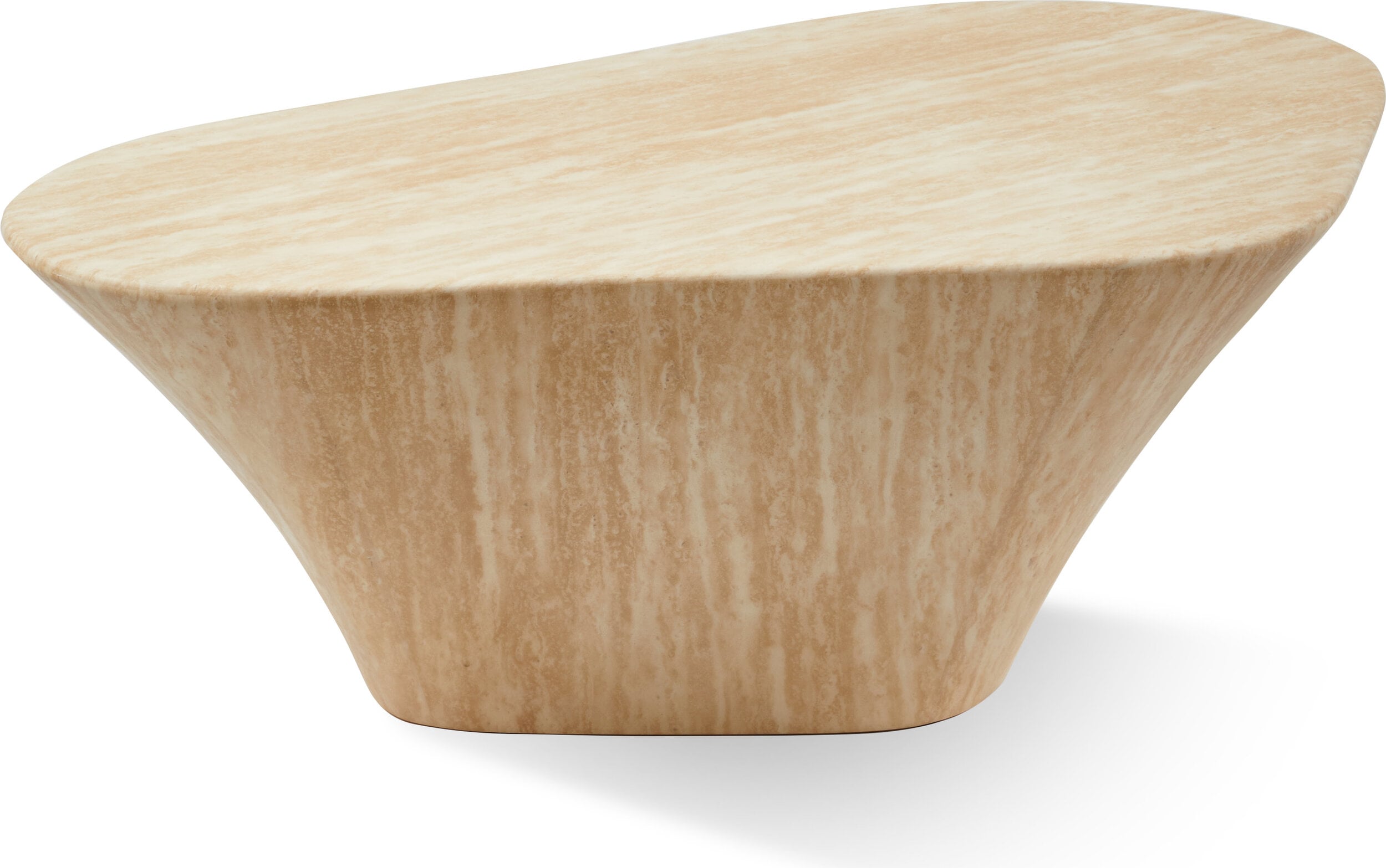 Couchtisch Oval Travertine 70 x 105 cm, beige