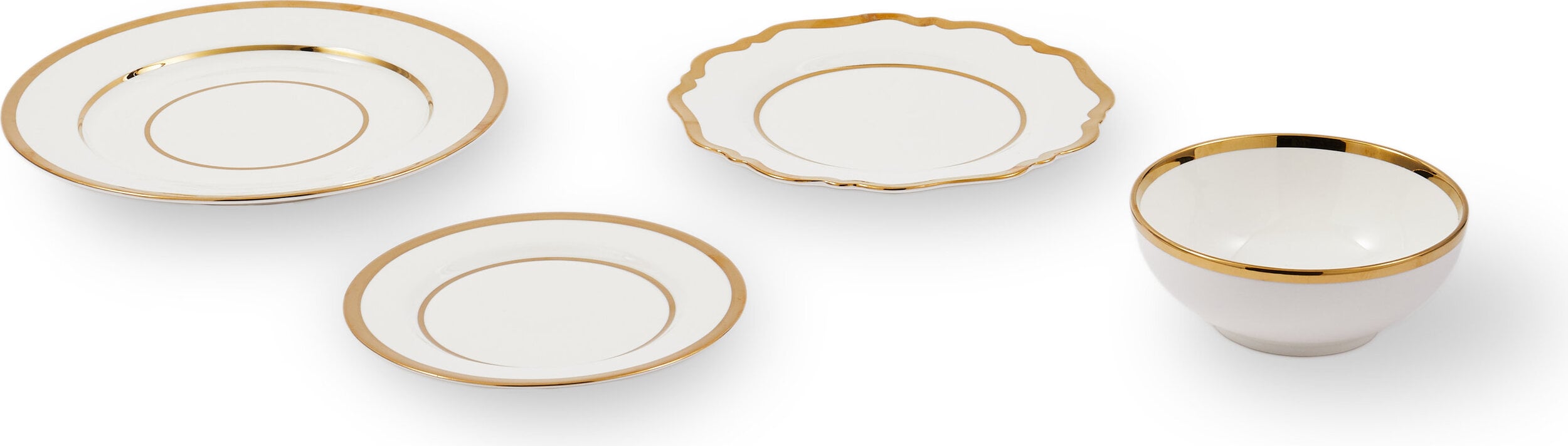 Dessert-Set Golden Finds, 4-teilig