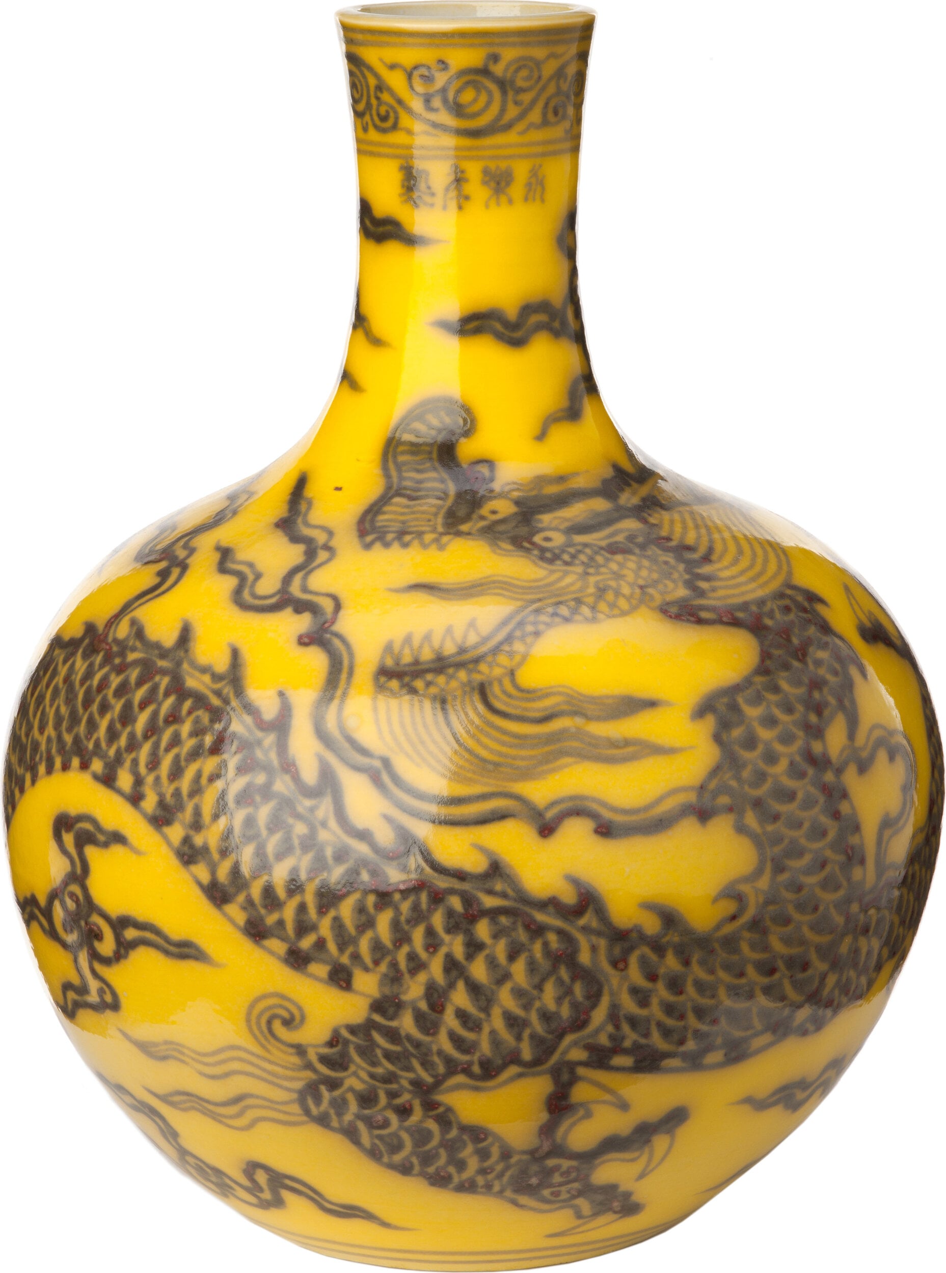 Dragon Vase, gelb