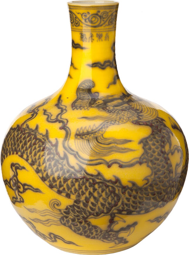 Dragon Vase, gelb