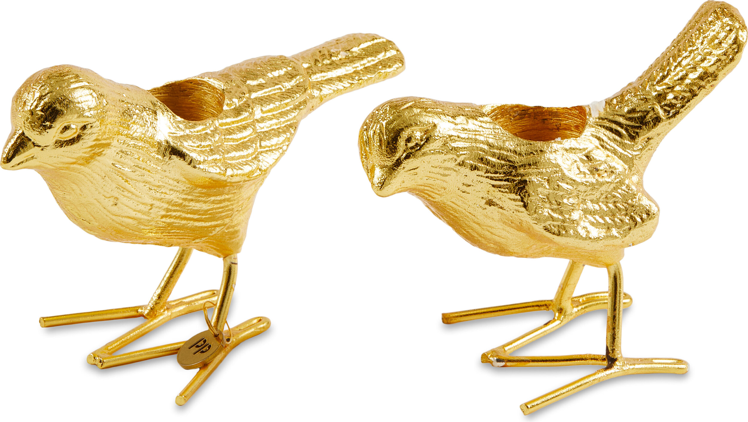 Flock Of Birds Kerzenhalter für klassische Kerzen, gold, 2 St.