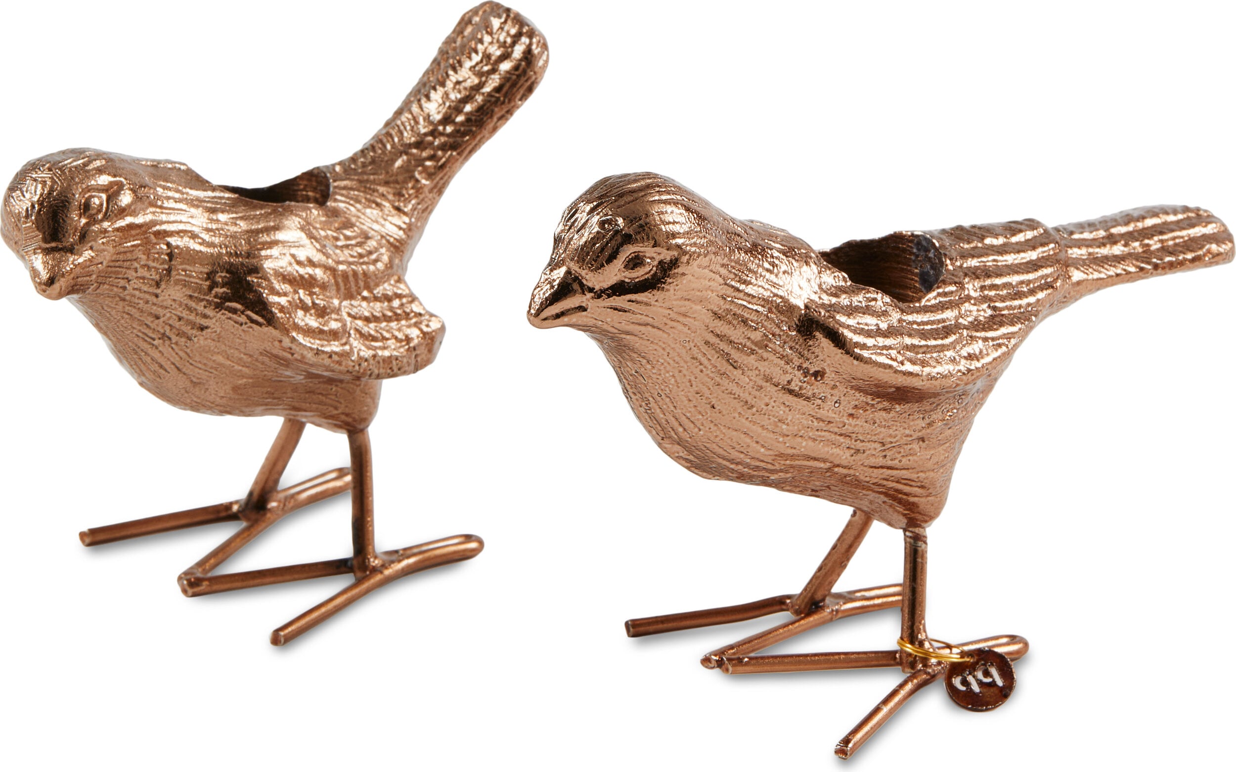 Flock Of Birds Kerzenhalter für klassische Kerzen, Roségold, 2 St.